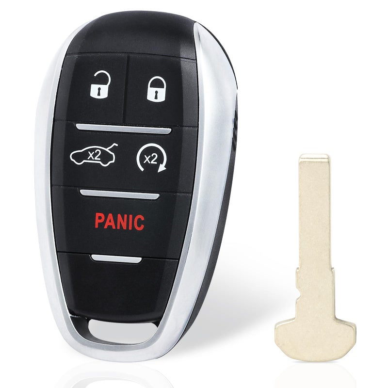 Keyecu Smart Keyless Remote Key fob for Alfa Romeo Giulia Stelvio 2017 2018 2019 2020 FCC ID KR5A1FA434 PN 6EP44LXHAA6WN70LXHAA Black