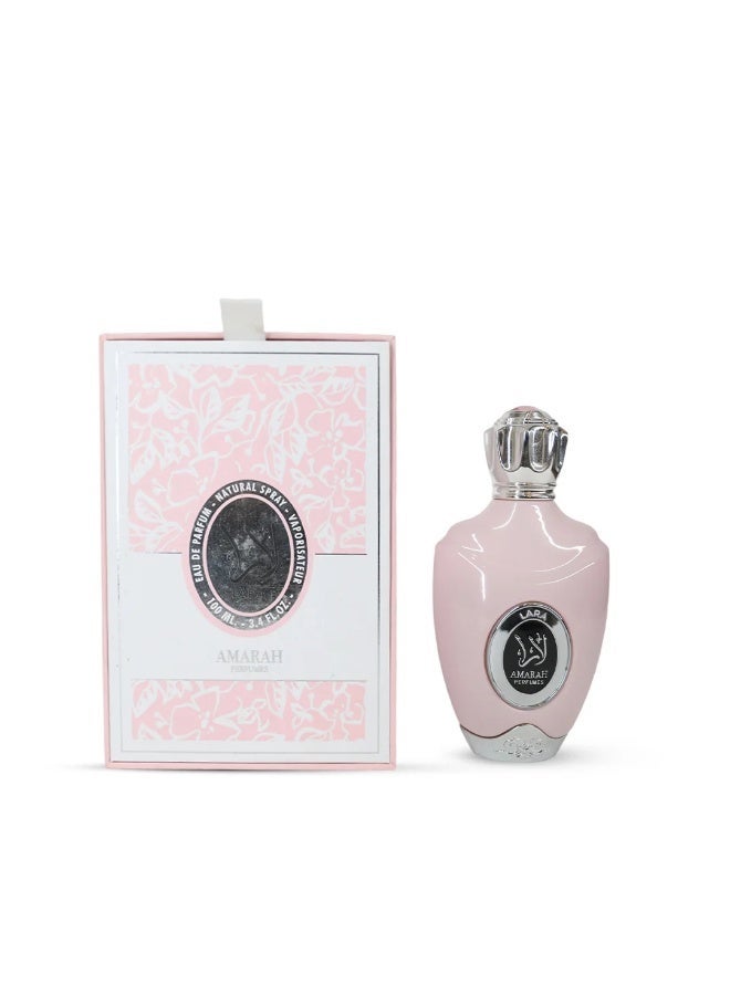 أمارة للعطور لارا عطر نسائي فاخر 100 مل شرقي زهري فاكهي برائحة المشمش والخوخ والياسمين والفانيليا وخشب الصندل عطر ثابت وفواح للنساء مناسب للاستخدام اليومي والمناسبات الخاصة - Image 1