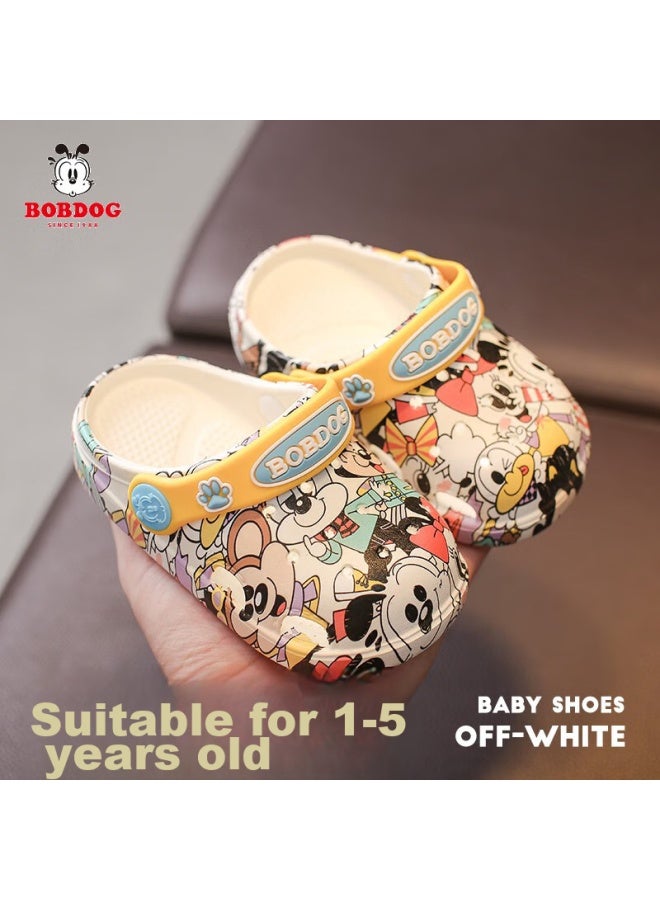 BOBDOG Babbudou Children's Slippers, Boys And Girls Beach Shoes, Baby Sandals, Infant Clogs, Beige, Size 160 - Image 1