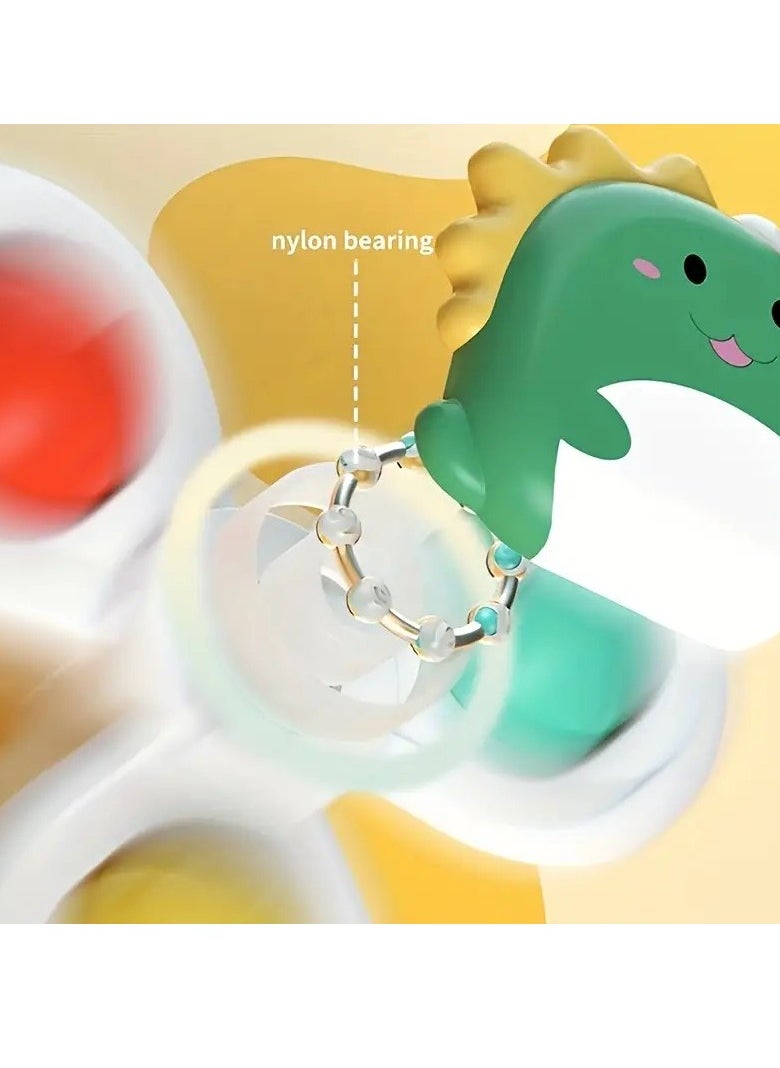 Little tots - 3pcs Cartoon Animal-Themed Suction Cup Bath Toys Set - Fun & Educational Spinning Tops for Youngsters, Perfect for Bathtub, Shower Walls & Windows - Durable ABS Resin Assorted Color - Image 1