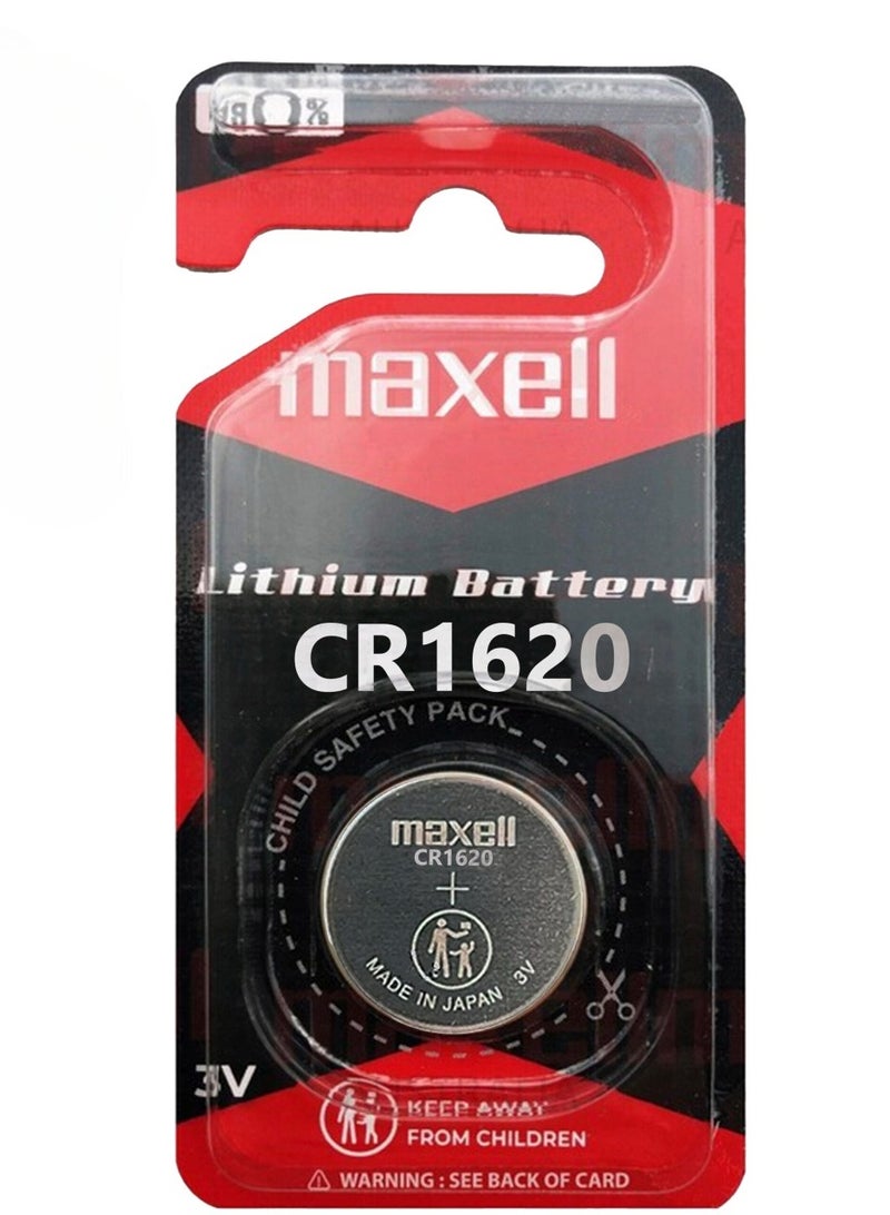 Maxell 1-Piece Maxell CR1620 Lithium 3V Japan Battery - Image 1