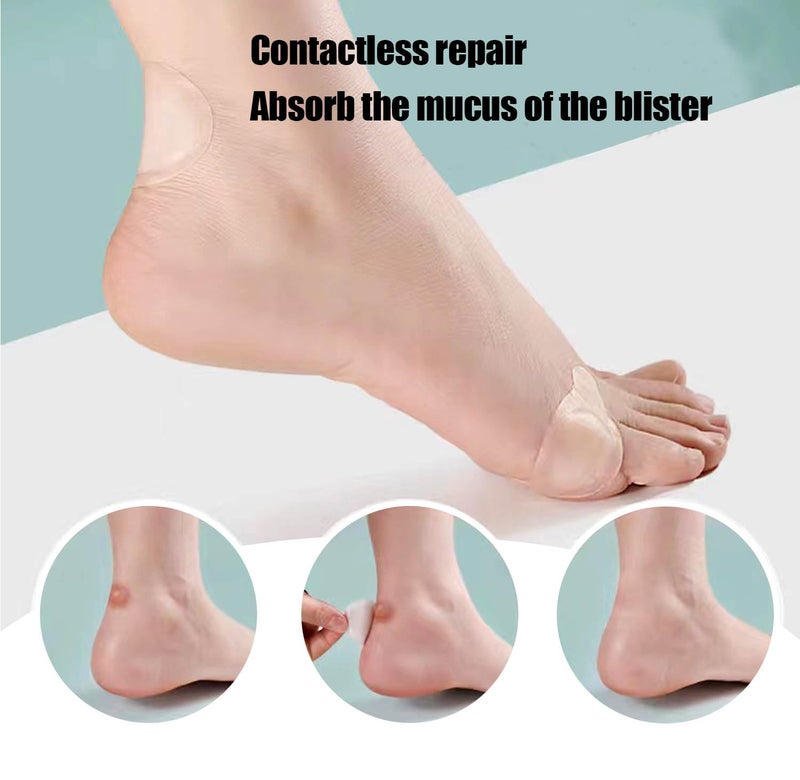 Amasodaon Foot Band-Aid, Hydrocolloid Gel Blister Bandages for Feet, Waterproof Blister Pads Cushions for Heel, Toe & Foot Prevention & Recovery, Foot Anti-Friction Pain Relief Blister Pad (36PCS) - Image 4