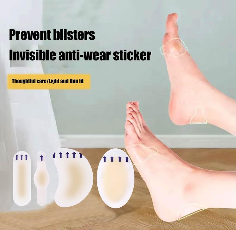 Amasodaon Foot Band-Aid, Hydrocolloid Gel Blister Bandages for Feet, Waterproof Blister Pads Cushions for Heel, Toe & Foot Prevention & Recovery, Foot Anti-Friction Pain Relief Blister Pad (36PCS) - Image 3