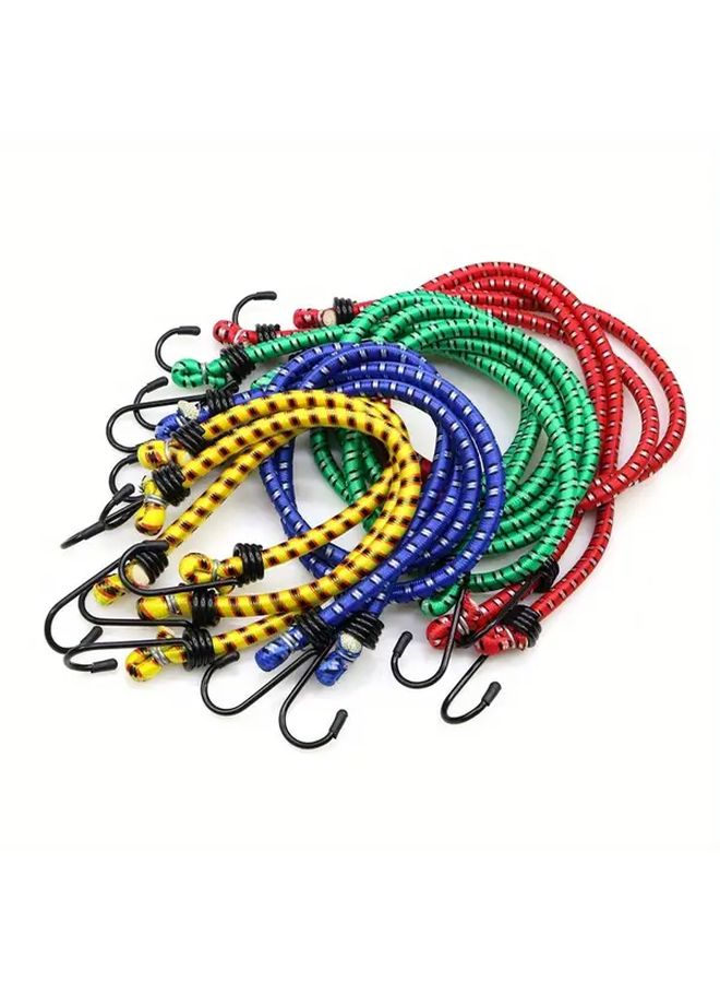 Heavy Duty Elastic Cargo Strap with Hook Durable Nylon Rubber Rope Yellow 39.37 Inch - Image 5