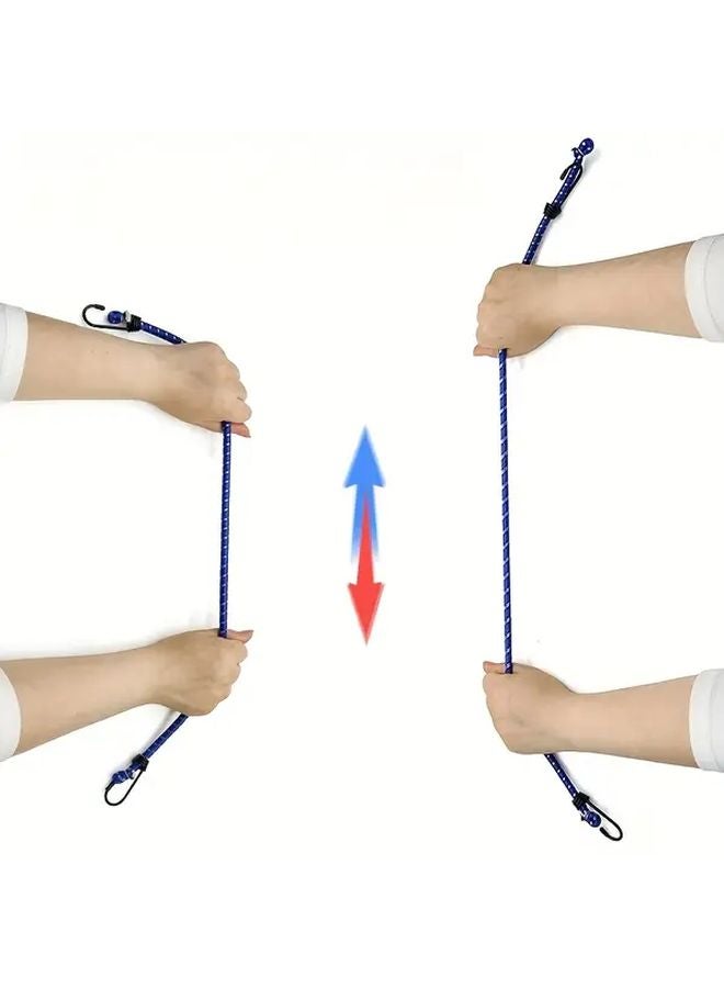 Heavy Duty Elastic Cargo Strap with Hook Durable Nylon Rubber Rope Yellow 39.37 Inch - Image 3