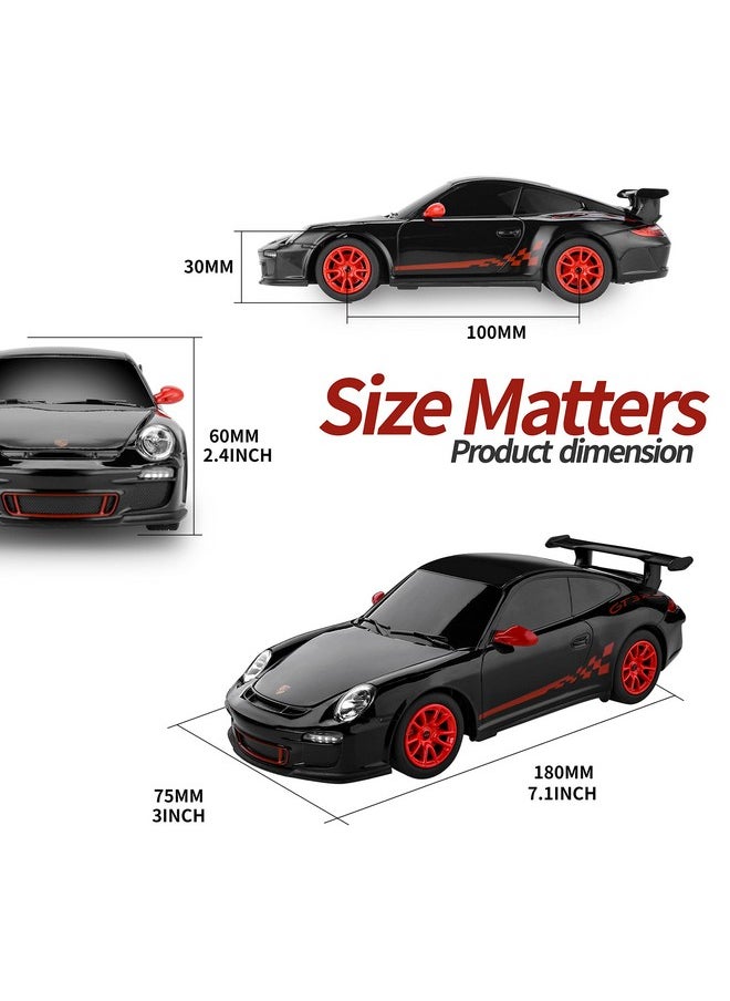 بيزغار سيارة بورشه للتحكم عن بعد من BEZGAR - سيارة بورشه 911 GT3 RS مرخصة رسميًا بمقياس 1:24، سيارة بورشه للتحكم عن بعد، هدية للأولاد والبنات والمراهقين والبالغين (39900 أسود)  - Image 2