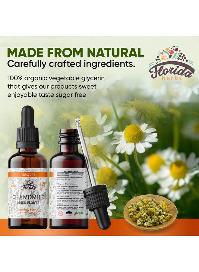 FLORIDA HERBS صبغة البابونج، مستخلص البابونج العضوي (ماتريكاريا ريكوتيتا) الزهور - Image 3
