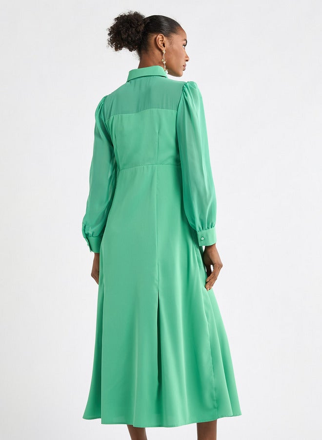 Splash FAV Green Midi Dress - Image 3