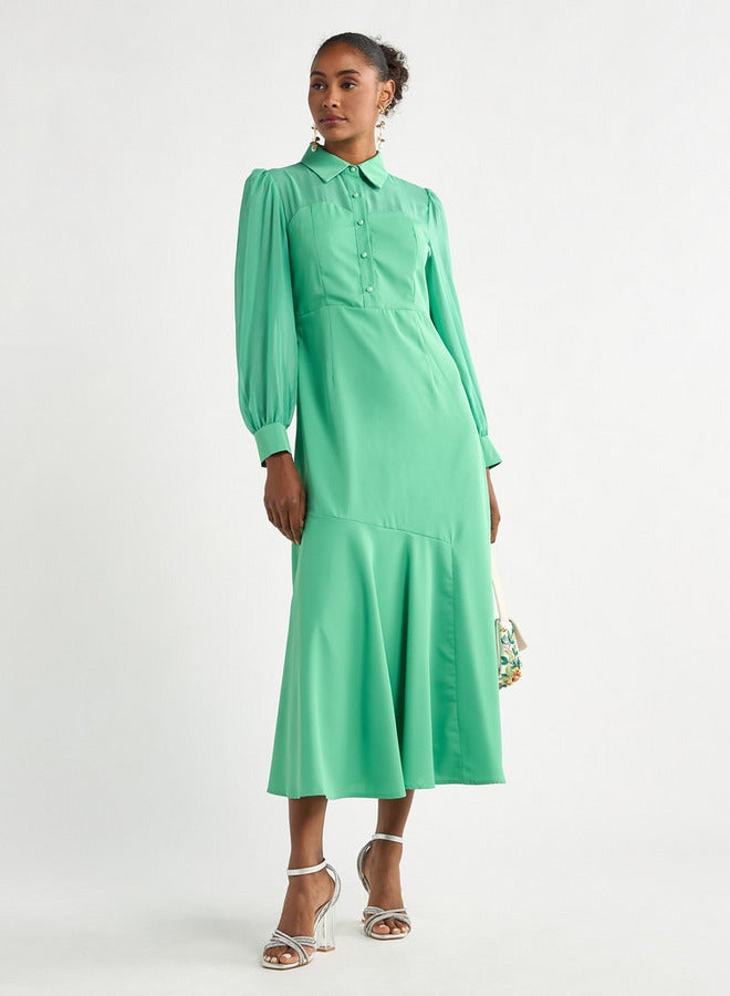 Splash FAV Green Midi Dress - Image 2