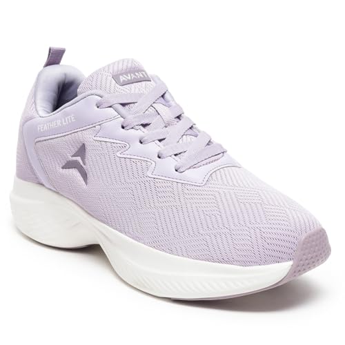 AVANT Women's Reva Running Shoes - Superior Cushioning, Enhanced Grip TPR Outsole, Superior Traction, Anti Skid, Lightweight, Shock Absorption Tech, Sports Footwear (AVWSH033CL01UK7_Lavender_UK7) - Image 1