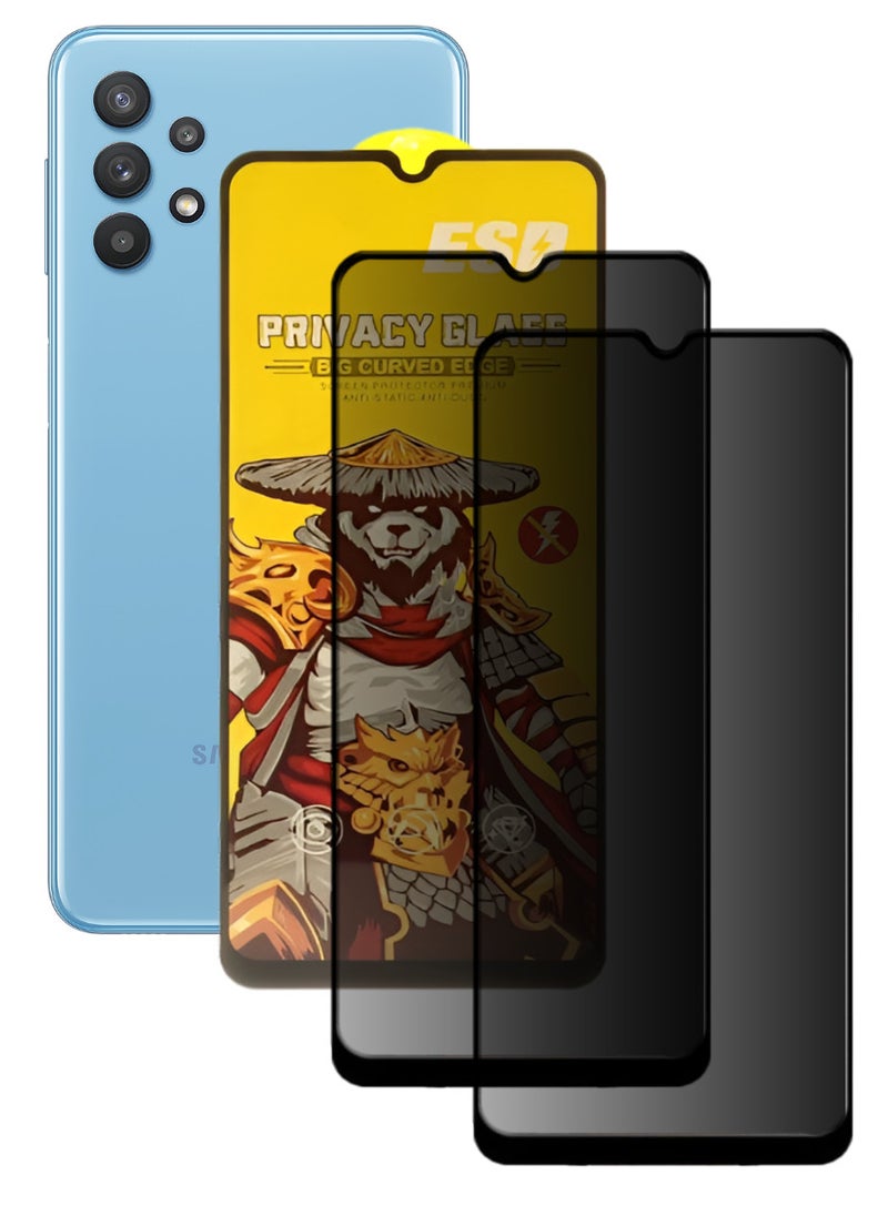 ESD 2 Pieces Tempered Dustproof Privacy Glass Screen Protector Compatible For Samsung Galaxy A32 5G - Image 1