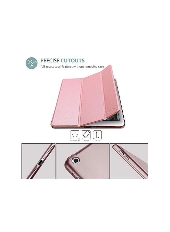 Procases Ipad 9.7 Case 2018 Ipad 6Th Generation Case / 2017 Ipad 5Th Generation Case - Ultra Slim Lightweight Stand Case With Translucent Frosted Back Smart Cover For Apple Ipad 9.7 Inch –Pink - Image 2