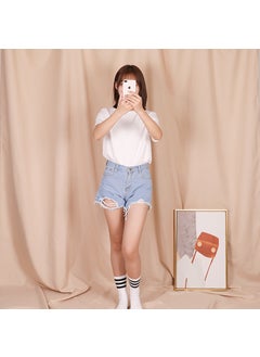 Generic Premium Photography Backdrops INS Style in Black and White Beige 4x 2.4 m is suitable for shooting large scenes and sends 4 traceless nail clips. 