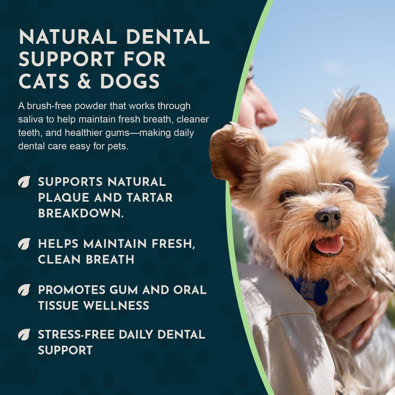 Animal Essentials Sea-Dent for Dog Teeth - Dental Powder for Dogs & Cats Teeth & Gums, Natural Oral Formula for Plaque & Tartar, Bad Breath Oral Freshener & Cleaner - 2.5 oz - Image 5