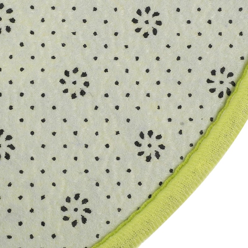 Non-Slip Bath Mat for Bathroom Floor, Oval Shower Rug 40x60cm, Green Sherpa Microfiber Bath Rug, Anti-Skid Soft Absorbent Carpet for Home Bathroom Use - Image 5