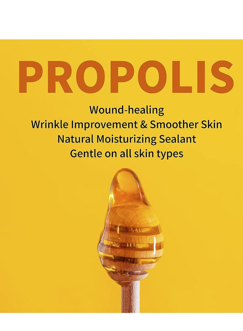 iUNIK Propolis Vitamin C Face and Eye Cream with Vegetable Oil 1.01 Fl Oz Dullness Dark Circles Puffiness Smooths Under Eyes 24 Hour Hydration For Sensitive Oily Acne prone skin 30ml  - Image 3