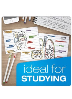 ATKET 100-Piece Ruled Index Card White 180gsm Thickness 12x8cm Size  - Image 5