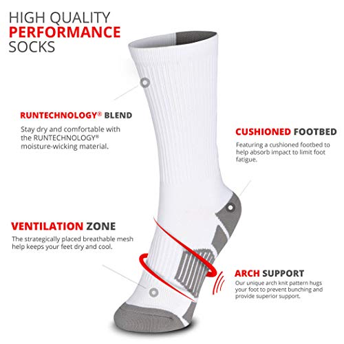 ChalkTalkSPORTS Custom Team Number Socks | Youth & Adult Athletic Performance Socks | White | Choose Your Number - Image 5
