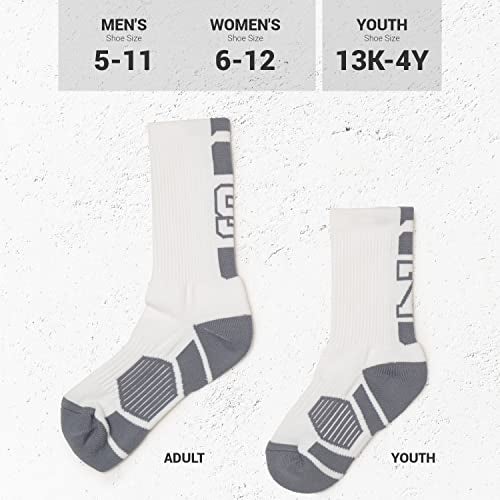 ChalkTalkSPORTS Custom Team Number Socks | Youth & Adult Athletic Performance Socks | White | Choose Your Number - Image 4