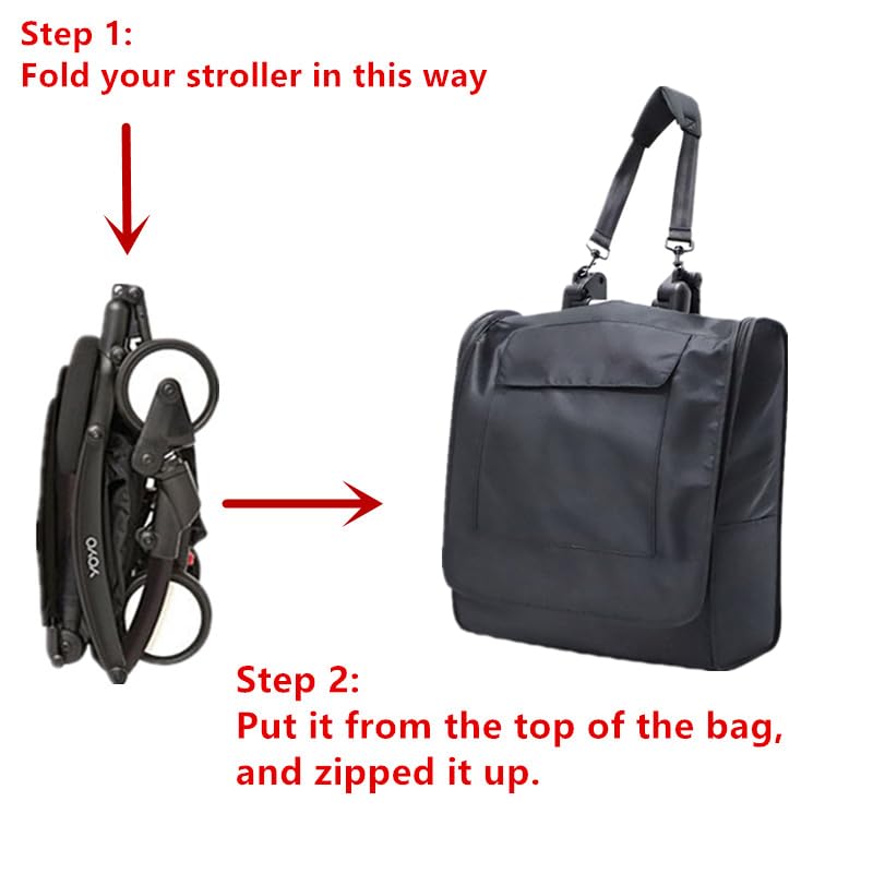 ROMIRUS Baby Stroller Travel Bag Compatible for Babyzen YOYO/YOYO+/ YOYO2, Durable and Lightweight Stoller, Padded Stroller Storage Bag with Backpack Straps for Airport Gate Check - Image 2