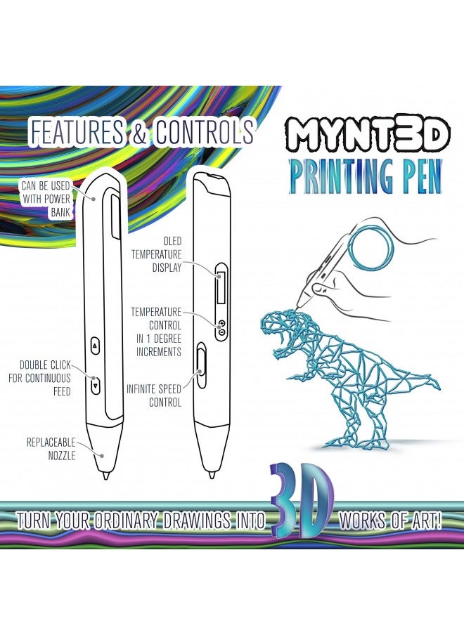 Mynt3D Professional Printing 3D Pen With Oled Display