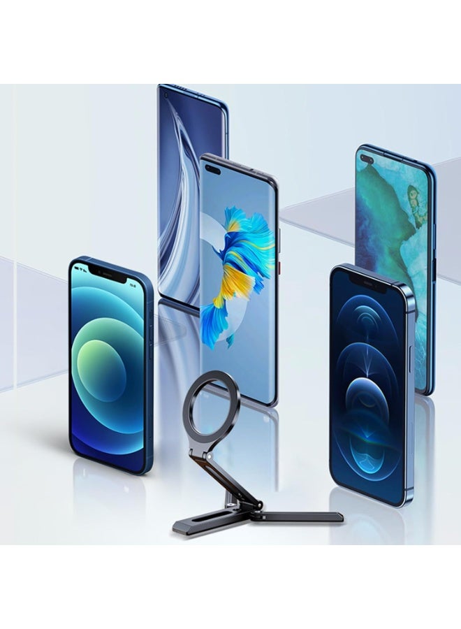 Kannzz Magnetic Foldable Tripod Stand for iPhone & Android - Silver - Image 5