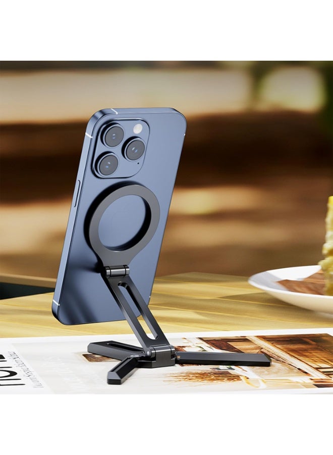 Kannzz Magnetic Foldable Tripod Stand for iPhone & Android - Silver - Image 3
