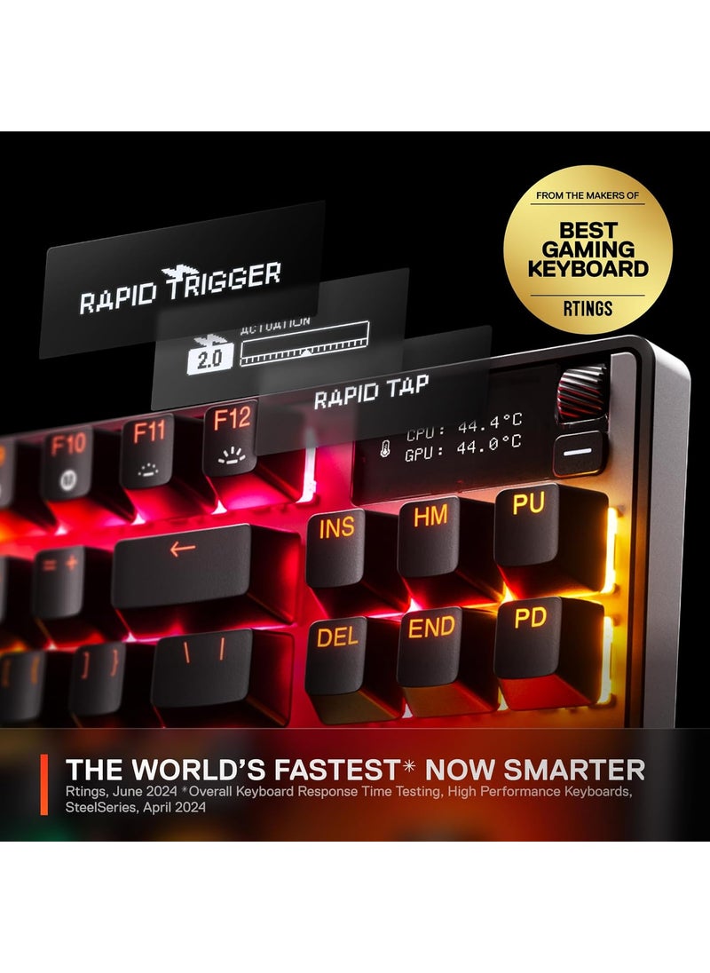 steelseries SteelSeries Apex Pro TKL Gen 3 OmniPoint 30 HyperMagnetic Switches  Adjustable Actuation  Rapid Trigger  GameReady Presets  Protection Mode  Rapid TapSOCD  OLED  RGB  PBT Keycaps  USBC  - Image 2