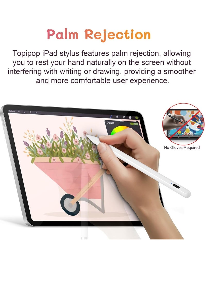 Stylus Pen for iPad with Palm Rejection, 2nd Generation Compatible with iPad Pro 11/12.9 inch (2018-2023), iPad 10th-6th Gen, iPad Mini 5th/6th Gen, iPad Air 3rd-5th Gen  - Image 3