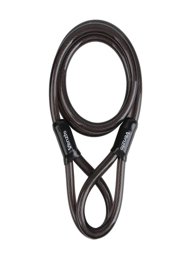 Venzio Heavy Duty 4FT 12mm (1/2 inch) Bike Lock Cable with Loops, Security Steel Lock Cable, PVC Coated Anti-Theft Chain for Bicycle, Gate, Grill, Generator - Image 1
