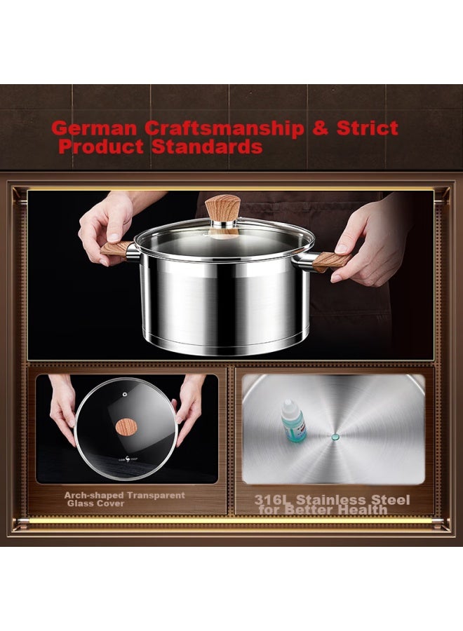 SSGP San Si Gang 316l Stainless Steel Soup Pot, Steamer Pot, Small Thickened Stew Pot, Compatible With Induction And Gas Stoves, 22cm With Steamer Basket, 34553 - Image 5