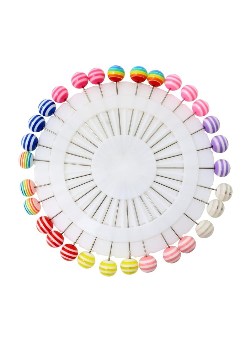 Sky Shine 30PCS Crystal Hijab Pins – Snag-Free Straight Scarf Pins & Brooch Set for Women – Elegant Headwear & Wedding Accessories Rainbow Color - Image 1