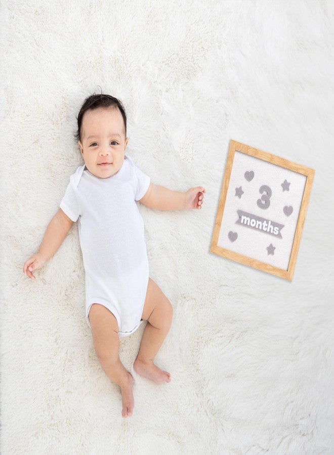 Reece Studio Felt Letterboard Set, Baby Keepsake Frame, Newborn Milstone Photo Prop, Soft Message Board For Baby, 109 Felt Letters and Numbers - Image 3