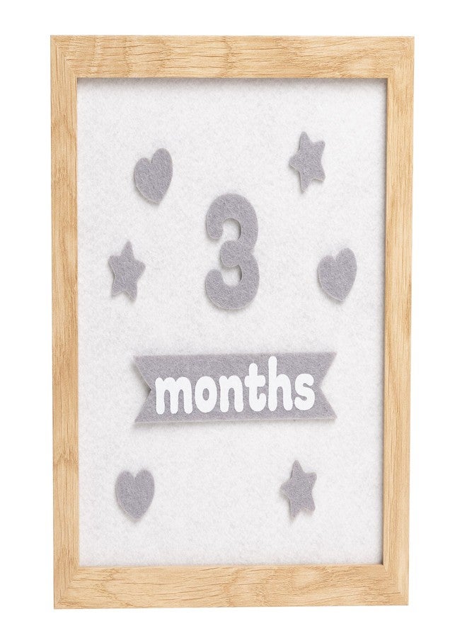 Reece Studio Felt Letterboard Set, Baby Keepsake Frame, Newborn Milstone Photo Prop, Soft Message Board For Baby, 109 Felt Letters and Numbers - Image 1