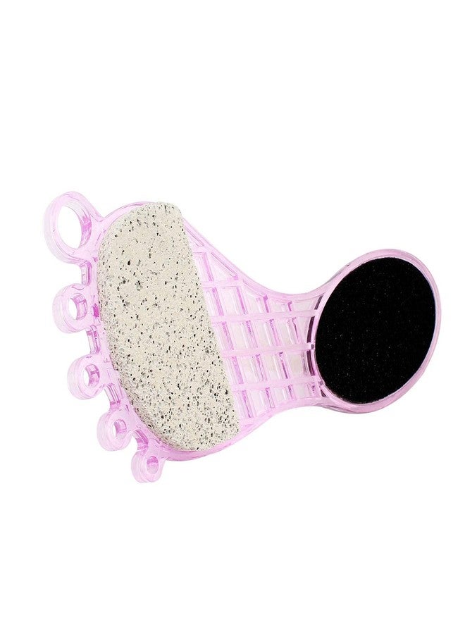 HOME STUFFS Pedicure Brush With Pumice Stone-Steel Scrapper Brush And Black Emery, 4 In 1, 1 Piece - Image 2