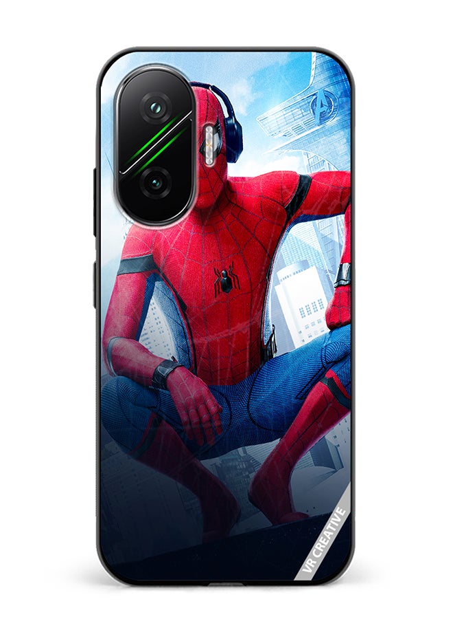 Protective Case Cover For Xiaomi Poco F7 Spiderman Design Multicolour