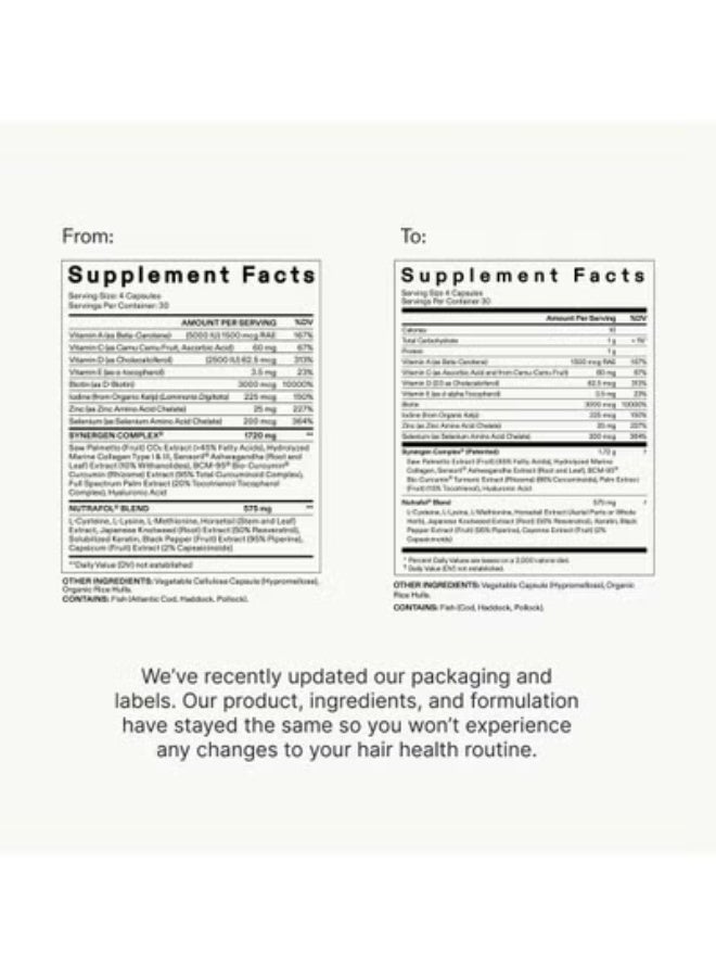 Nutrafol Hair Growth Supplements for Men, Clinically Tested for Thicker Hair and Scalp Coverage, Recommended by Dermatologists – One Month Supply – 120 Capsules - Image 5