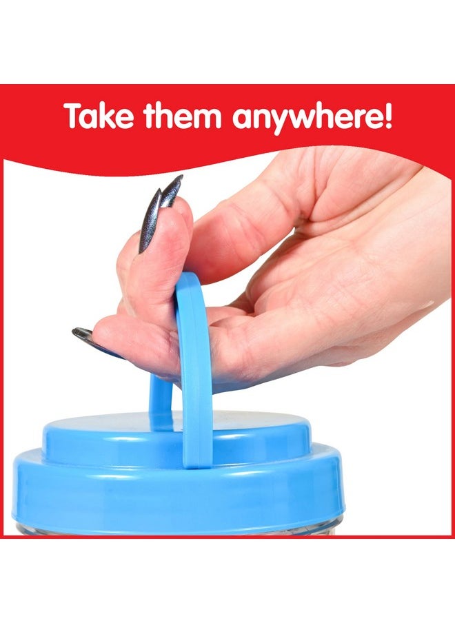 edxeducation - Transparent Letters And Numbers Mini Jar Colorful, Plastic Letters And Numbers Light Box Accessory Sensory Play Practice Counting And Spelling - Image 1
