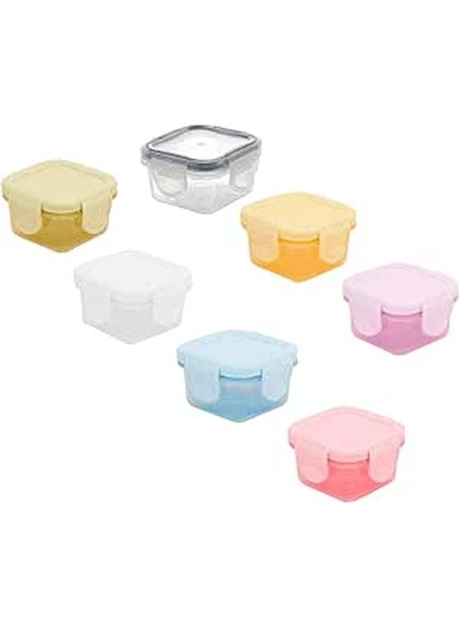 7Pcs 60ml Mini Leakproof Sauce Containers Portable Food Storage For Travel Meal Prep Mixed Colors - Image 1