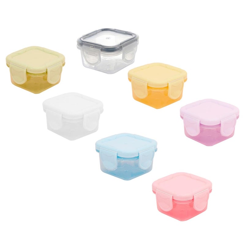7Pcs 60ml Mini Leakproof Sauce Containers Portable Food Storage For Travel Meal Prep Mixed Colors - Image 2