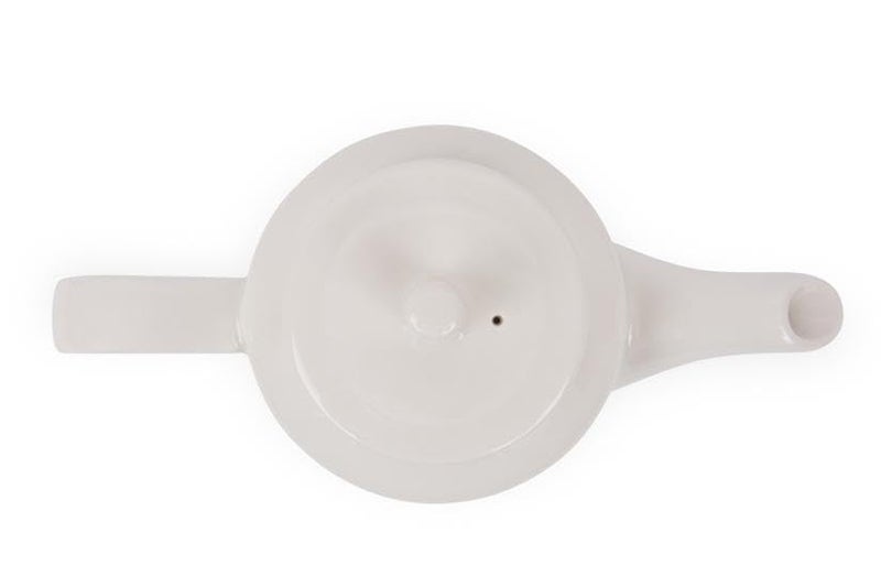Mirakii White 800 ml 1 Piece Porcelain Ceramic Kettle or Tea, Coffee and Milk Pot with Locking Lid and Handle, Without Strainer - Image 4
