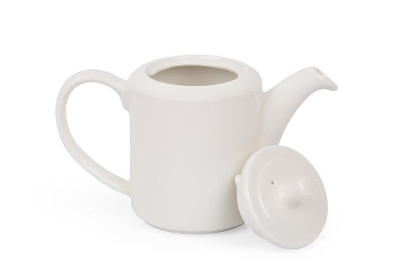 Mirakii White 800 ml 1 Piece Porcelain Ceramic Kettle or Tea, Coffee and Milk Pot with Locking Lid and Handle, Without Strainer - Image 3