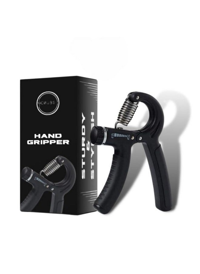 Chubs Fitness Series Hand Gripper For Men & Women For Gym Workout Hand Exercise Equipment To Use In Home For Forearm Exercise Finger Exercise Power Gripper (Metalic Black)  - Image 1