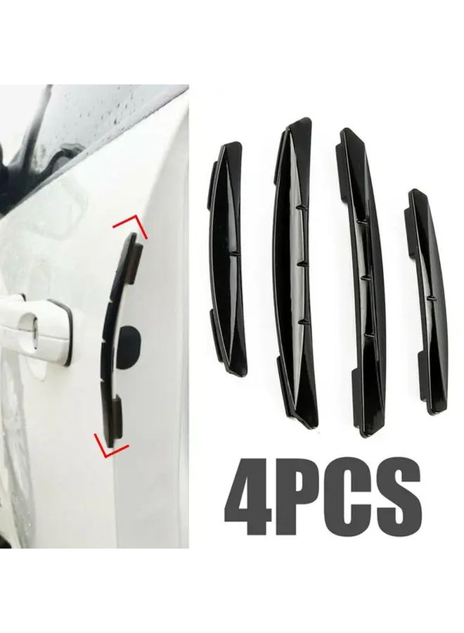 Scratch Resistant PVC Door Guard Strip Black 1set 4pcs For Protection And Style - Image 1