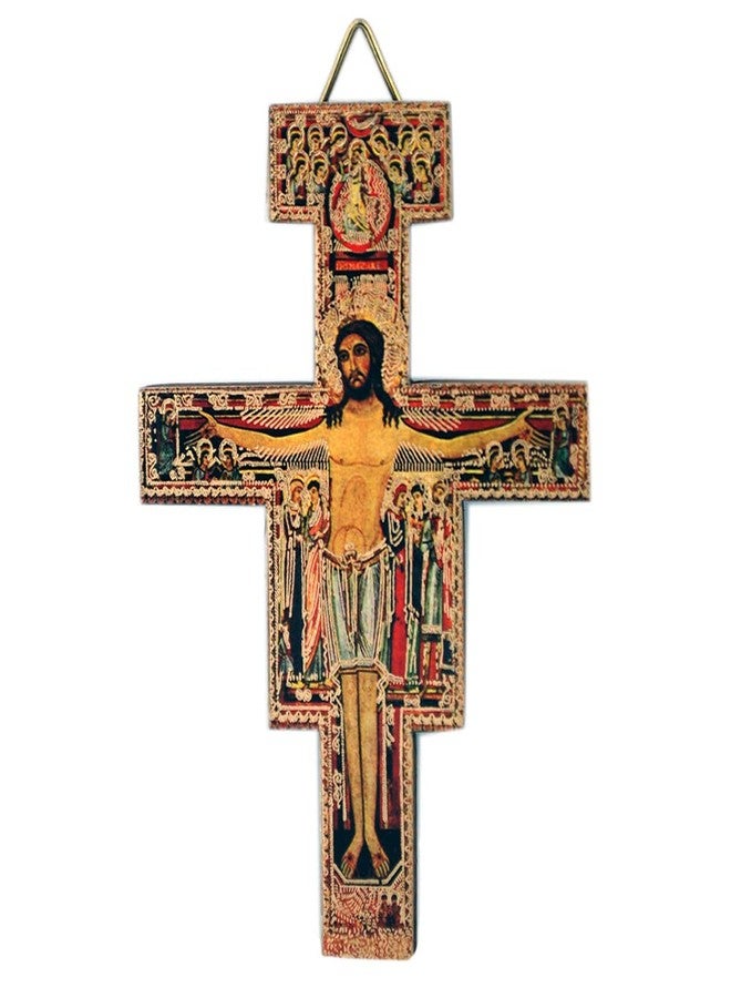 Venerare Deluxe San Damiano Crucifix | Great Catholic Gift for First Holy Communion, Confirmation, and Housewarming | Christian Home, Dorm, and Office Décor (3.5" x 2.25") - Image 1