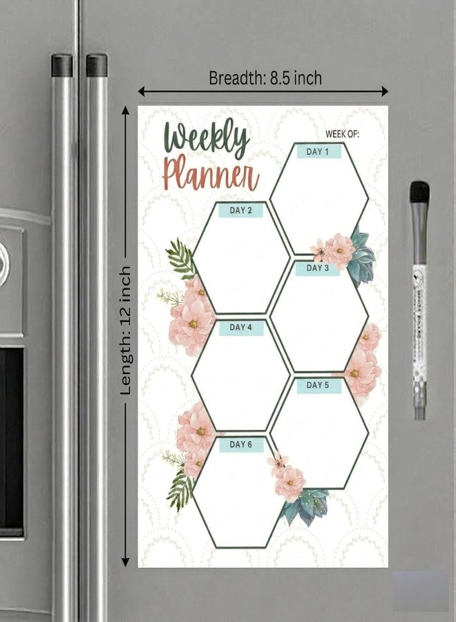 Thinkcrafts Magnetic Weekly Planner for Fridge,with Marker Pen - Dry Erase Flexible Writing Film for Kitchen Fridge/Office Godrej/Metal Wardrobe 21.6 x 30.5 cm - Image 5