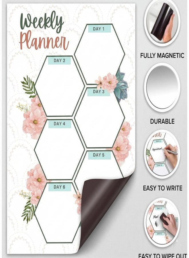 Thinkcrafts Magnetic Weekly Planner for Fridge,with Marker Pen - Dry Erase Flexible Writing Film for Kitchen Fridge/Office Godrej/Metal Wardrobe 21.6 x 30.5 cm - Image 2