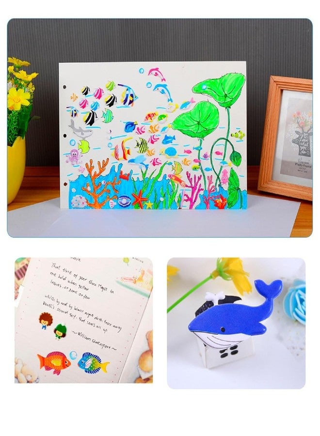 DEOXY مجموعة من 6 ملصقات سمكة ثلاثية الأبعاد منتفخة للأطفال الصغار، ملصقات إسفنجية مضحكة لحيوانات المحيط تحت الماء، للزينة، وجوائز الفصل الدراسي، وهدايا الحفلات (DX-0012) - Image 5
