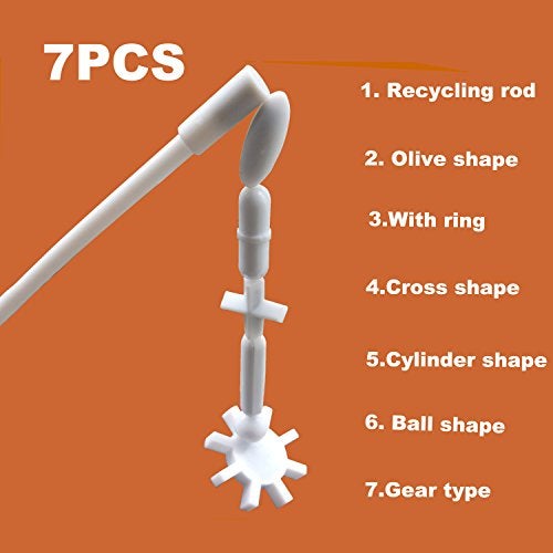BBTCTY Magnetic Stirrer Stir Bars Mixer Stiring Rod : 6 Shapes + Magnetic Retriever - Image 2