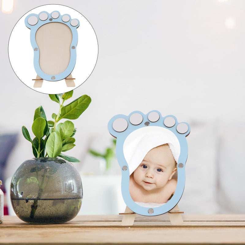 Blue Photo Frame For Newborn Boy Nursery Unique Growth Memory Keepsake Gift - Image 5
